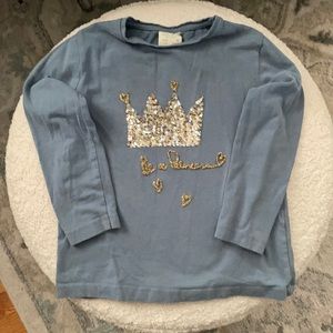Zara Kids Long Sleeve Shirt Be a Princess